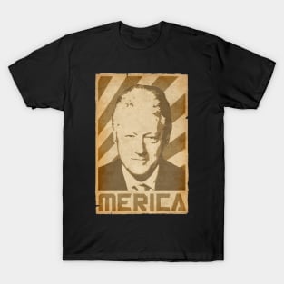 Bill Clinton Merica Retro Propaganda T-Shirt